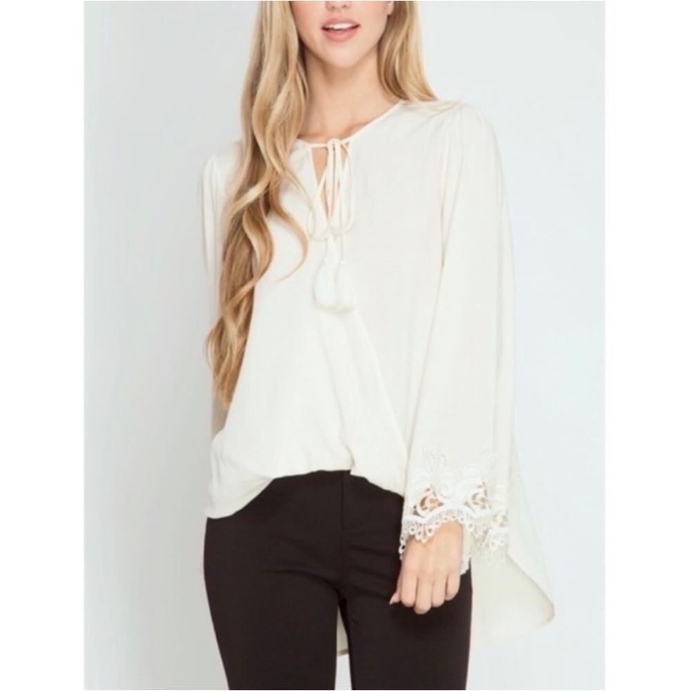 NWT Pretty Yellow Surplus Long
Sleeve Blouse!